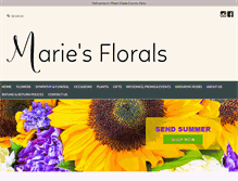Tablet Screenshot of mariesflorals.com